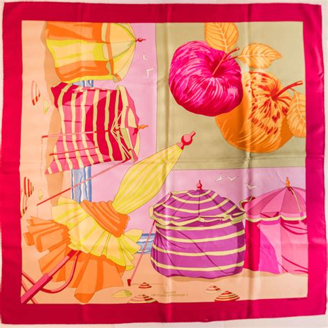 Hermès Charmes des Plages Normandes Silk Scarf 